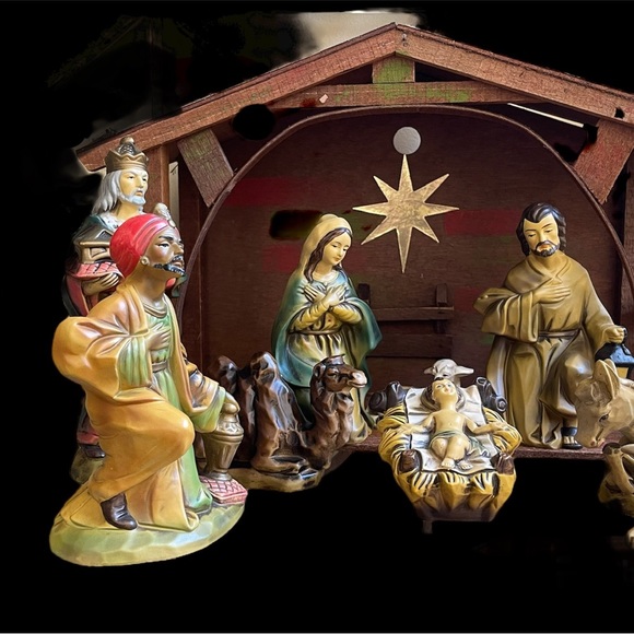 Well O'Well Vintage Nativity Creche Manger Figurine Donkey Replacement 7β Cerami - Picture 16 of 16